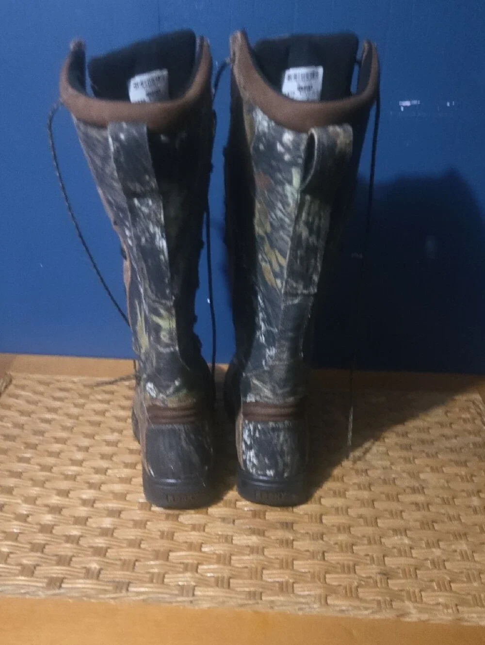 Rocky Men's Tall Lace-Up Camo Brown Snake Boots